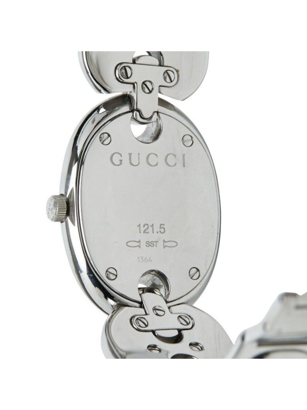 Gucci Watch 121.5 Pink Shell Silver Stainless Steel - Picture 8 of 9